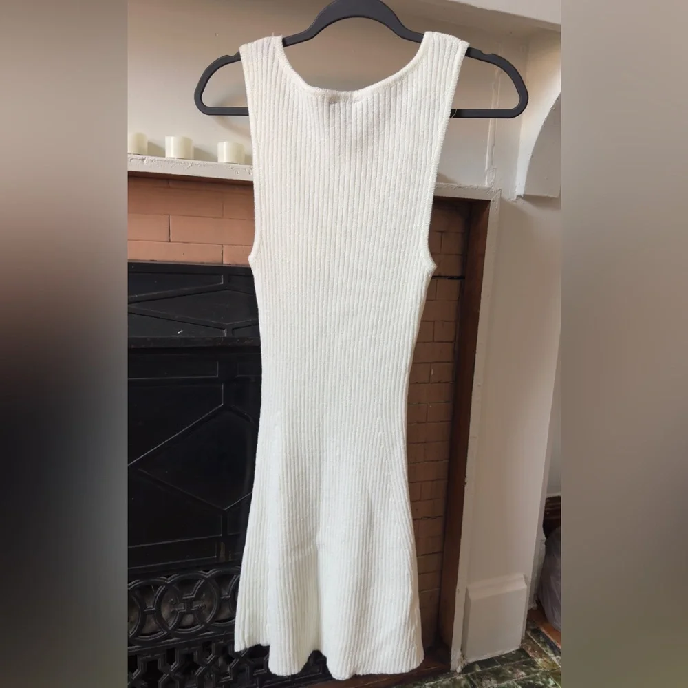 Dynamite Cream Ribbed Midi Tank Dress - Picture 4 of 5